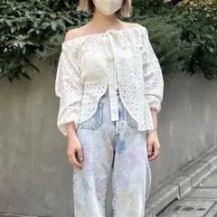 CIAOPANIC マルチウェイパンチングレースブラウス ホワイト 白のサムネイル