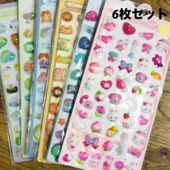 BONBON DROPシールセット6枚 ボンボンドロップシール ぷくぷく 立体