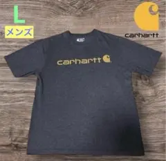 【美品】カーハート Tシャツ L ルーズフィット チャコールグレー ロゴプリントのサムネイル