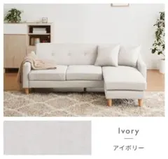 エスハウスインテリア LIVING HOUSE 総フェザー カウチ左右切替ソファ
