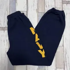 美品 US NAVY アメリカ軍 スウェット トレーニングパンツ ネイビー S