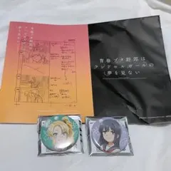 青春ブタ野郎はランドセルガールの夢を見ない 映画鑑賞特典 絵コンテ本 赤　缶バ