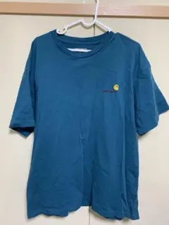 carhartt Tシャツ L 青色 ロゴ入り