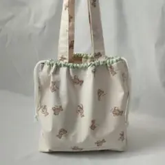 トートバッグ　サブバック　ハンドメイド　くま