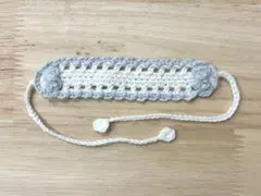 ぬい服　ヘッドドレス　淡いブルー✖️ホワイトn