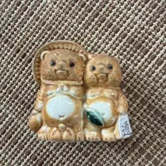信楽焼 たぬき 縁起物　楊枝箸たて