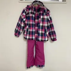 DESCENTE 140cmチェック柄 スキーウェア 子ども用