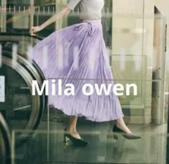 Mila owen プリーツシフォン巻スカート サイズ0 プリーツロンスカ