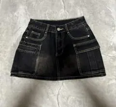 「Y2K 韓国 デニムミニスカ ハイウエスト 未使用」