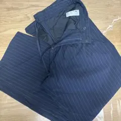 ちょんまげ様　美品　 GU スラックス　ズボン　ネイビー　ストライプ