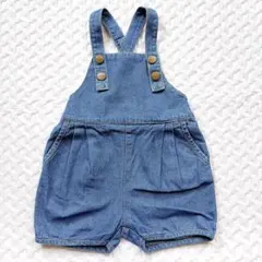 80cm テータテート デニムサロペット ショートパンツ バースデイ 美品