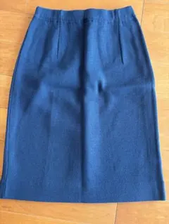 昭和レトロ/アンティーク　ウール100% ダークブルー タイトスカート