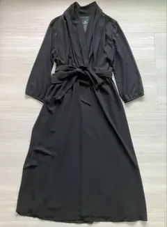 blancetblanche犬印本舗ブラックロングワンピース（授乳口付き）