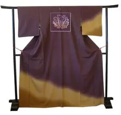 美品 お茶事に最高 極上縮緬地 無地・附下げ（正絹）仕立上り＜HH2114＞