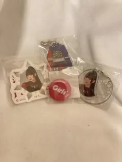 Girls2 菱田未渚美 アクリルキーホルダー 缶バッジ 3点セット