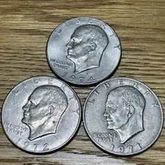 アイゼンハワープルーフ1ドル銀貨 1971年　4枚セット アメリカ 1971-S アイゼンハワー大統領 1ドル 銀貨 PCGS