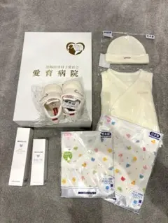 【7点セット新品未使用】MIKIHOUSEミキハウス出産祝い新生児 抜き取りなし