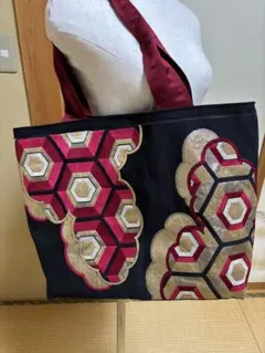 【一点物】帯バック　bag made from obi 京都　西陣織　絹 一点物】帯バック bag made from obi 京都 西陣織 絹 - メルカリ