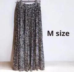 レオパード柄 プリーツスカート Mサイズ　大人可愛い 韓国ファッション　春服
