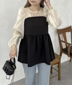 シーアドットビスチェドッキングペプラムブラウス　proseverse