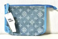 Daily russet デニムポーチ