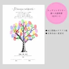 ウェディングツリー 結婚証明書 2点セット ウェルカムスペース 結婚式