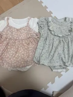 mamaraku ロンパース 女の子2点セット80センチ