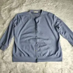 Lサイズ ボタン付きカーディガン 7分袖 SHOO-LA-RUE レディース