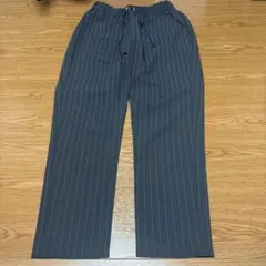 MOUSSY ストライプ柄 カジュアルパンツ ネイビー