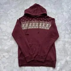 バーガンディ パーカー