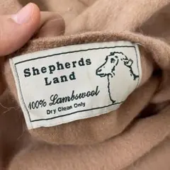 Shepherds Land ウール100% ベージュポンチョ フリンジ付き