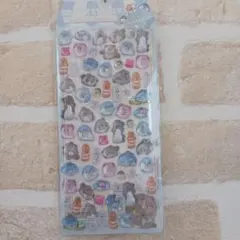 オバケーヌ風　水族館ラメ入りボンボンドロップシール