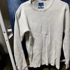 BEAMS ワッフルカットソー 日本製 ホワイト Mサイズのサムネイル