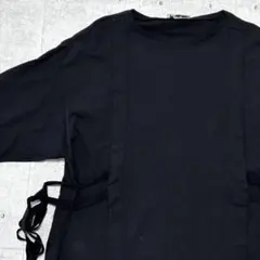 RNA-N 絞りリボン付き 裾スリット Tシャツ カットソー アールエヌエーエヌのサムネイル