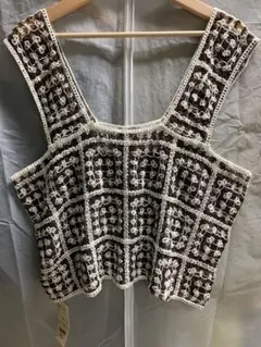 新品　studio clip クロシェレースビスチェ　ブラウン