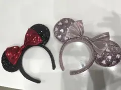 ミニーマウス 耳カチューシャ　2つセット