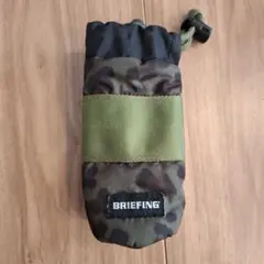 BRIEFING 迷彩ナイロンポーチ カラビナ付き
