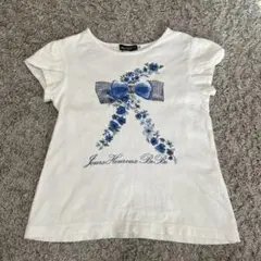 BeBe 花柄リボン Tシャツ 120