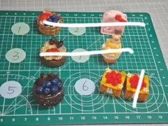 ミニチュアケーキ デコレーションパーツ 5個セット