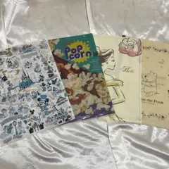 【限定品】ディズニー クリアファイル 4枚セット プーさん ベル チップとデール