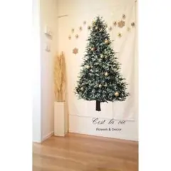 タペストリー　クリスマス　ツリー　ライト付き 星型ライト クリスマス