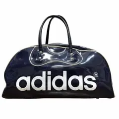 晶*晶様 希少❗️adidas ヴィンテージ ボストンバッグ エナメル紺色70s