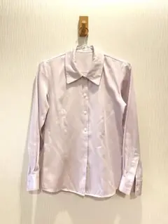 シワになりにくい　薄いピンク 長袖シャツ