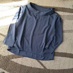 新品　百貨店催事　ショールカラーモダンネイビーシャツ