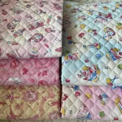 まとめ売り キルティング布地 5枚 108cm巾50cmカット