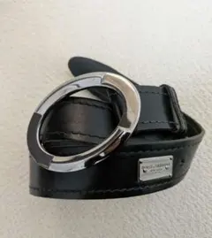 ドルチェ&ガッバーナ　ブラックレザーベルト　95センチ