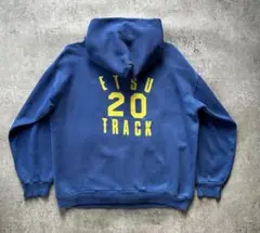 70s ラッセルアスレティック パーカー USA製 XL ブルー バックプリント