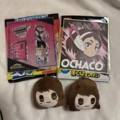 ヒロアカダイソーフェイスぬいぐるみキーホルダーアクリルスタンドミニ色紙麗日お茶子