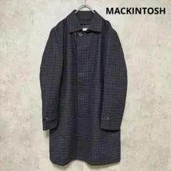 マッキントッシュ ステンカラーコート 42 千鳥格子 チェスターコート 42 マッキントッシュ ステンカラーコート 42 千鳥格子 チェスターコート