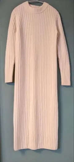 ユナイテッドアローズ ウール100% リブニットロングワンピース